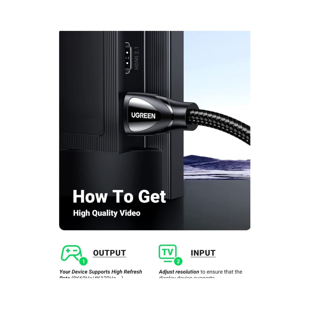 Ugreen 80404 HDMI A M/M cable with Braided 3m