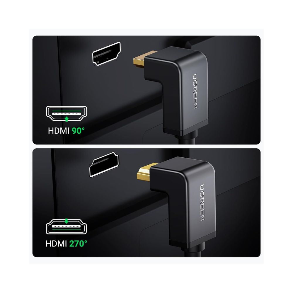 Ugreen 10172 HDMI Cable Right Angle 90 degree 1m