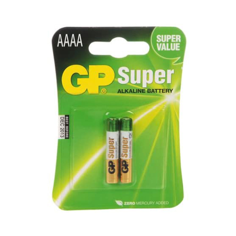 GP Battery Super Alkaline AAAA Pack of 2 Starlite