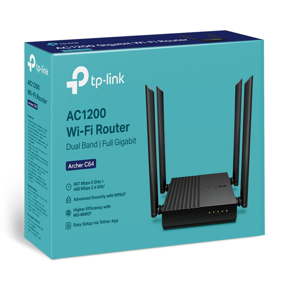 TP-Link AC1200 Gigabit Smart WiFi Router - 5GHz Gigabit Dual Band Wireless  Internet Router, Supports Guest WiFi, Black