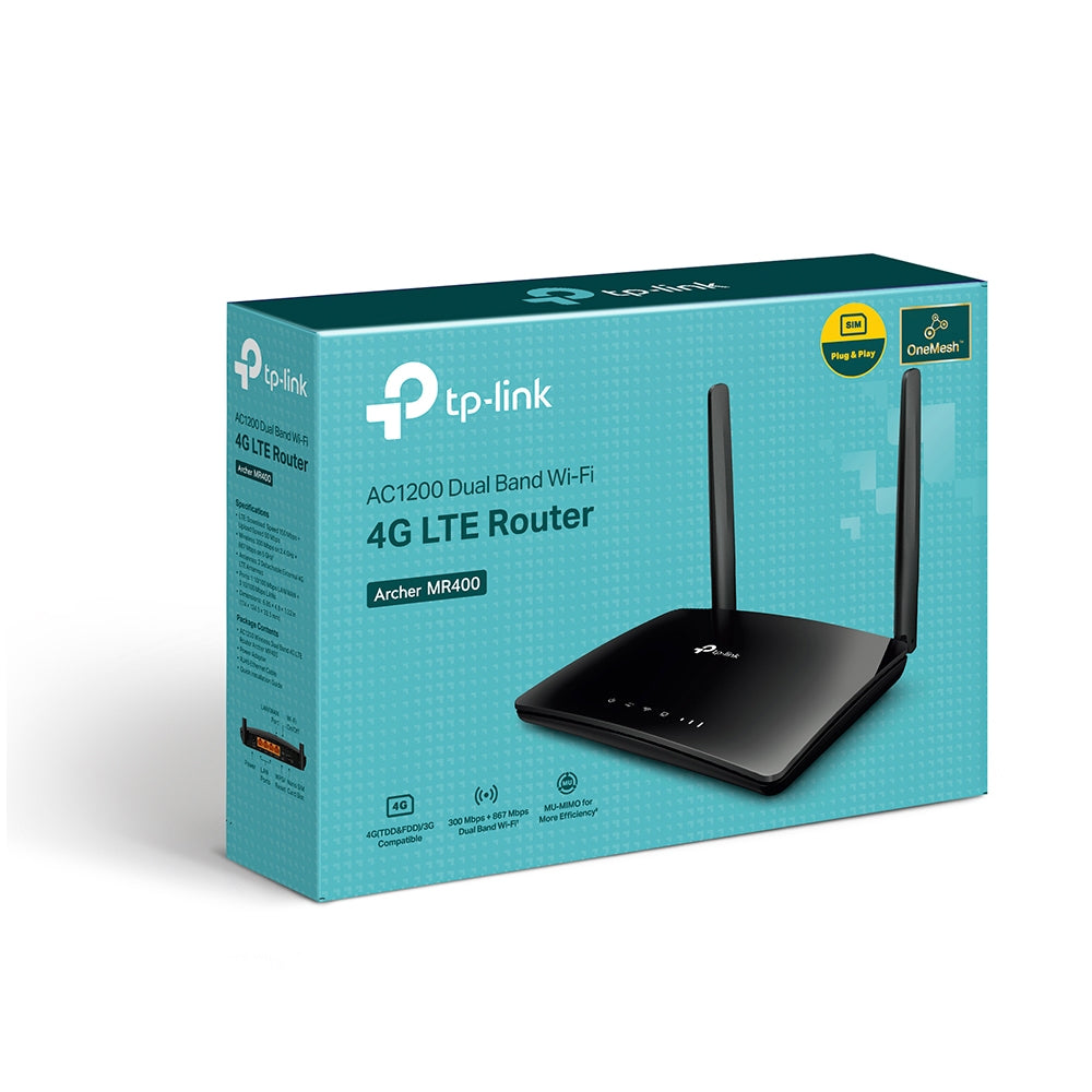 TP-Link Archer MR400 AC200 Wireless Dual Band 4G LTE Router