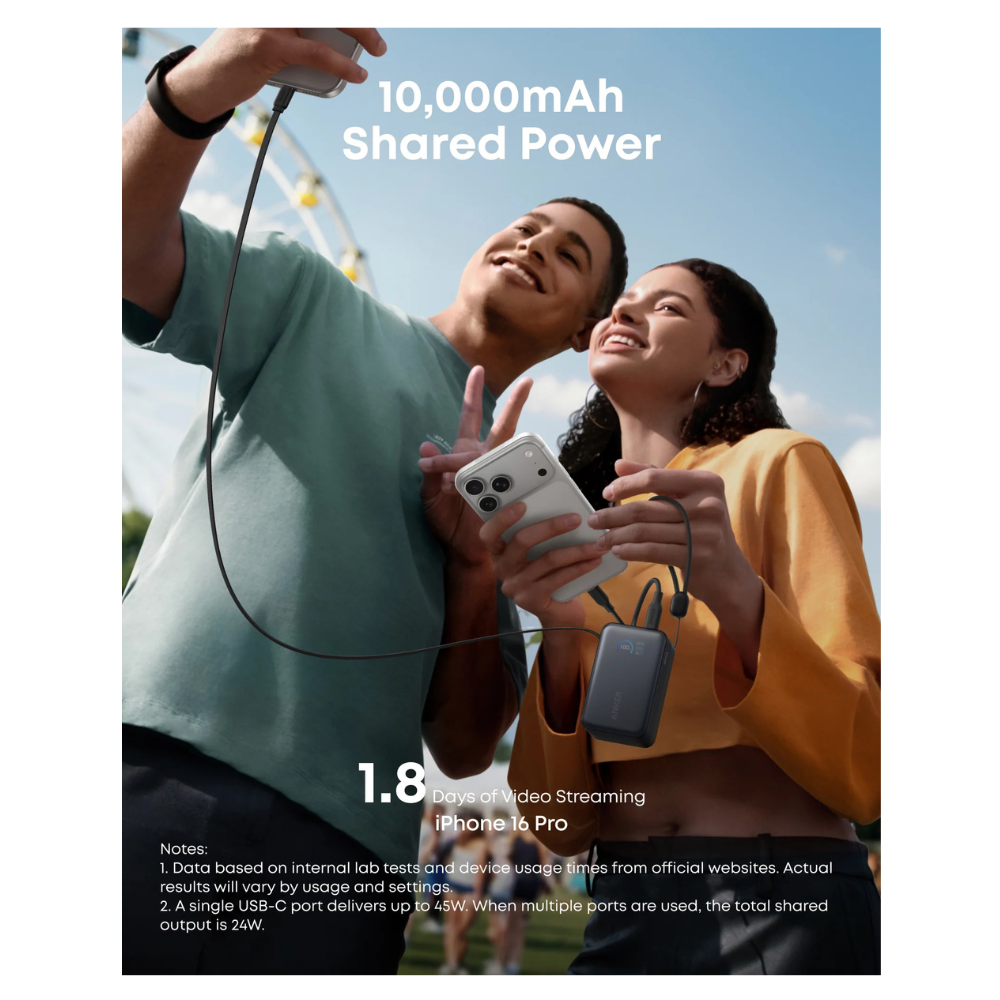 Anker Nano PB 10K 45W Retractable