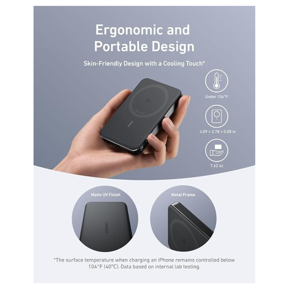 Anker MagGo Power Bank, 10,000mAh Qi2-Certified 15W Portable Charger