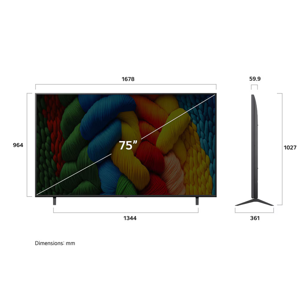 TV LG 75'' NANO LED 75NANO80A 33