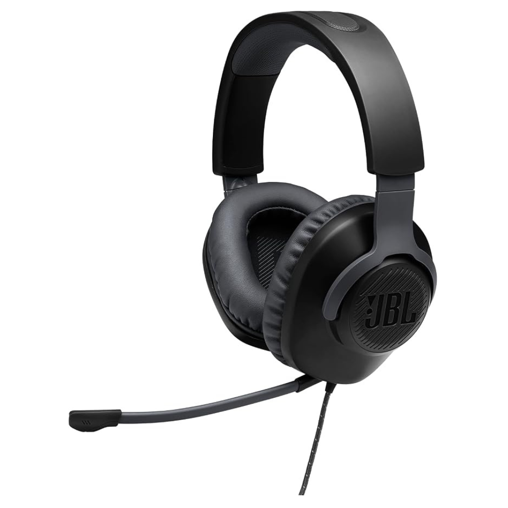 JBL Quantum 100 Wired Over-Ear Gaming Headset with Boom Mic, Multi-Platform Compatible, Black