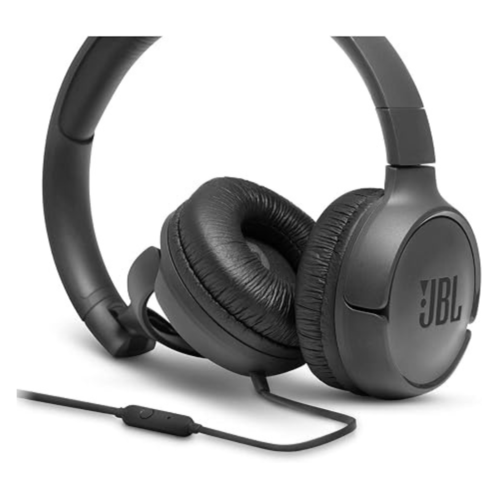 JBL T500 - On Ear Lightweight Headphones with Built-In Microphone