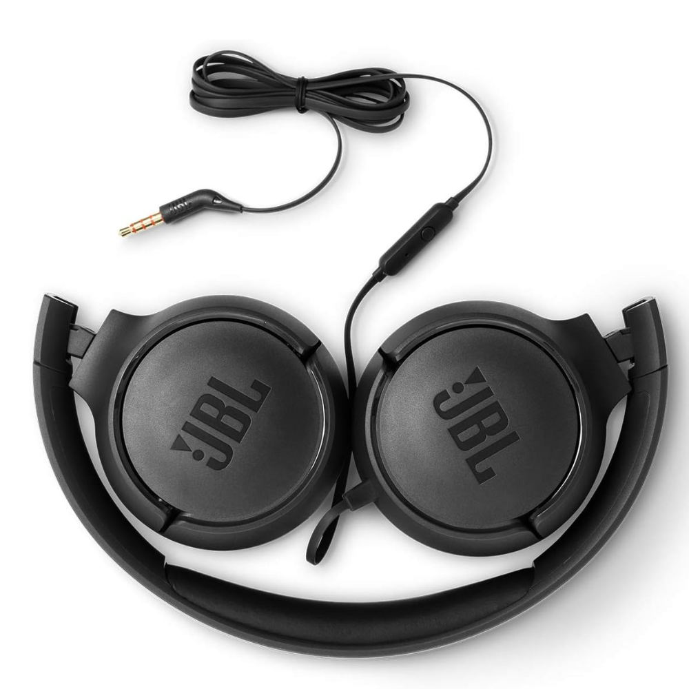 JBL T500 - On Ear Lightweight Headphones with Built-In Microphone