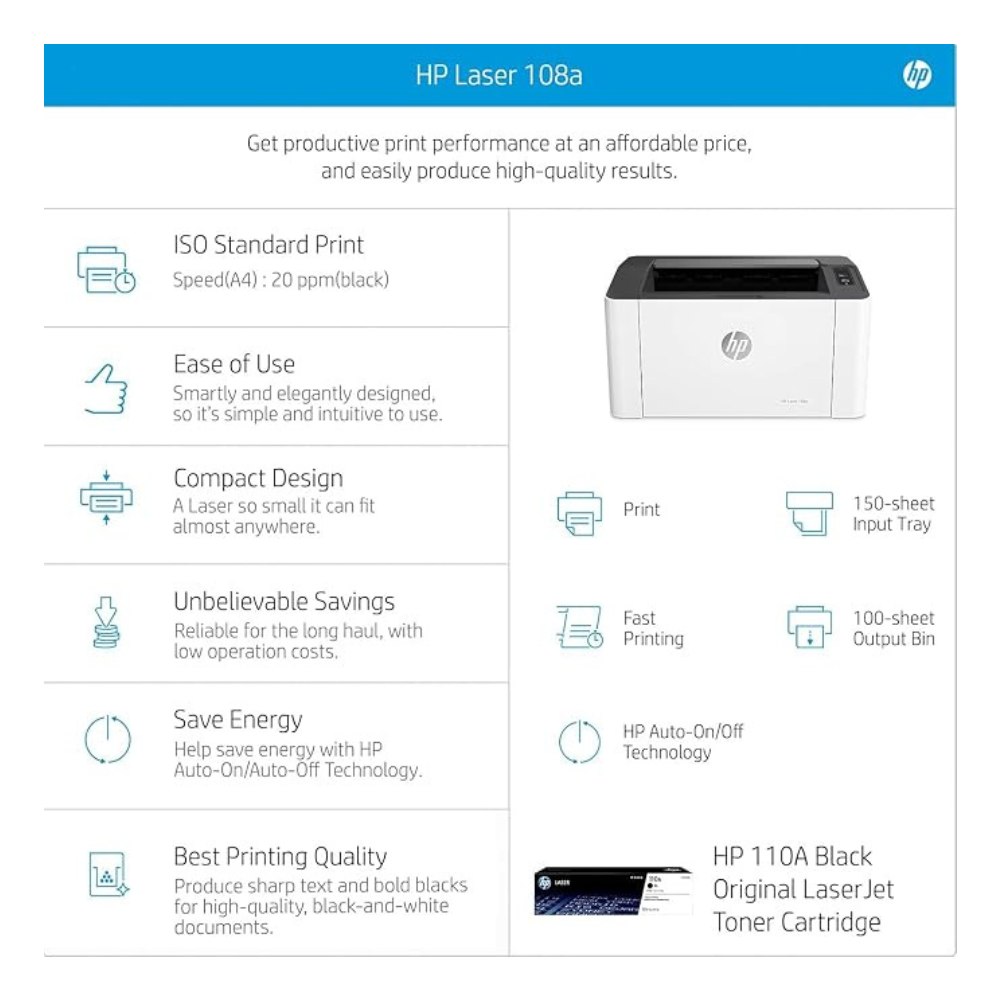 HP Laser 108a Printer