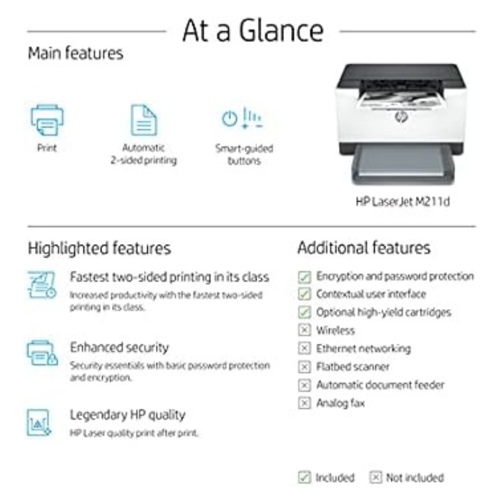 HP LaserJet M211d Printer