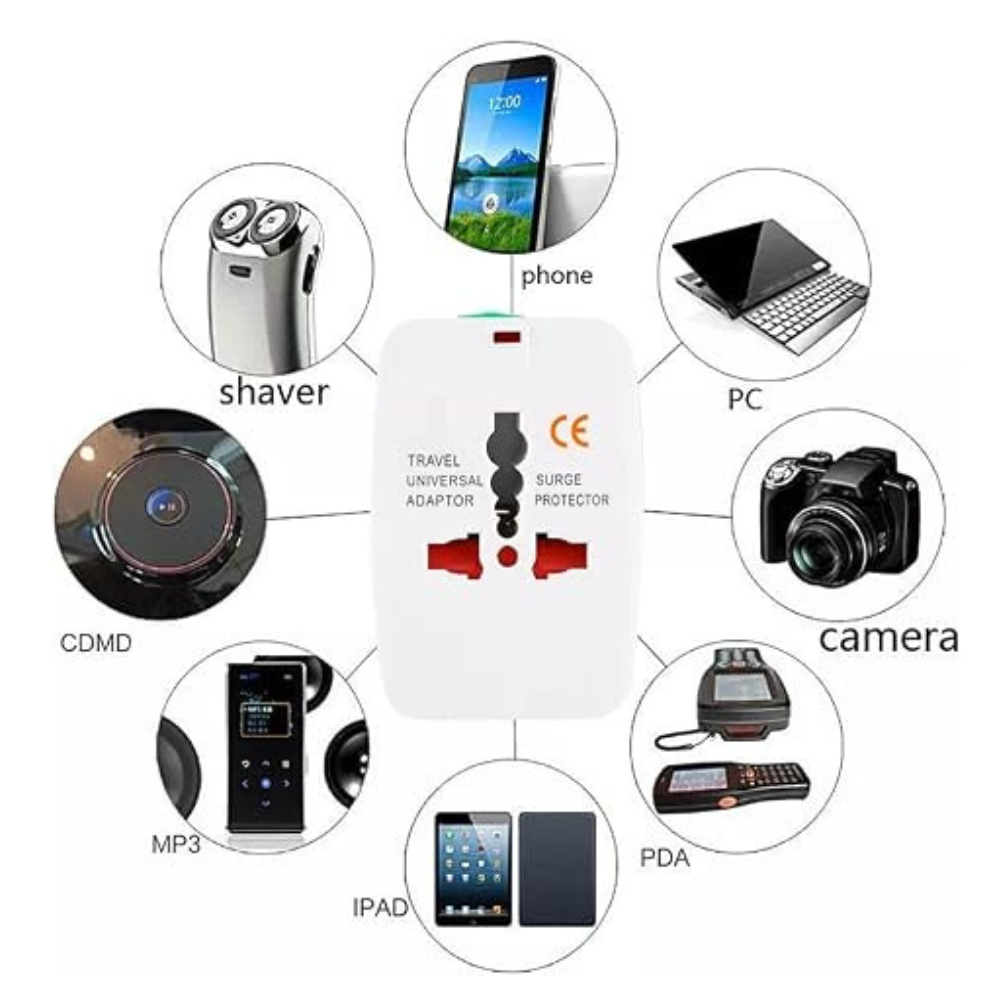 Universal Travel Adapter 150 - All In One With 1000mA USB