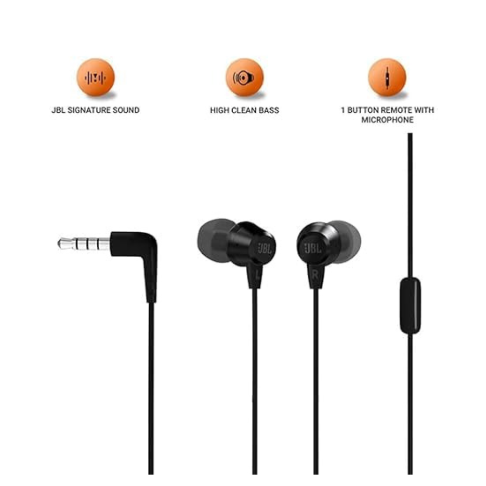 JBL T50HI in-Ear Wired Headphone with Noise Isolation Mic