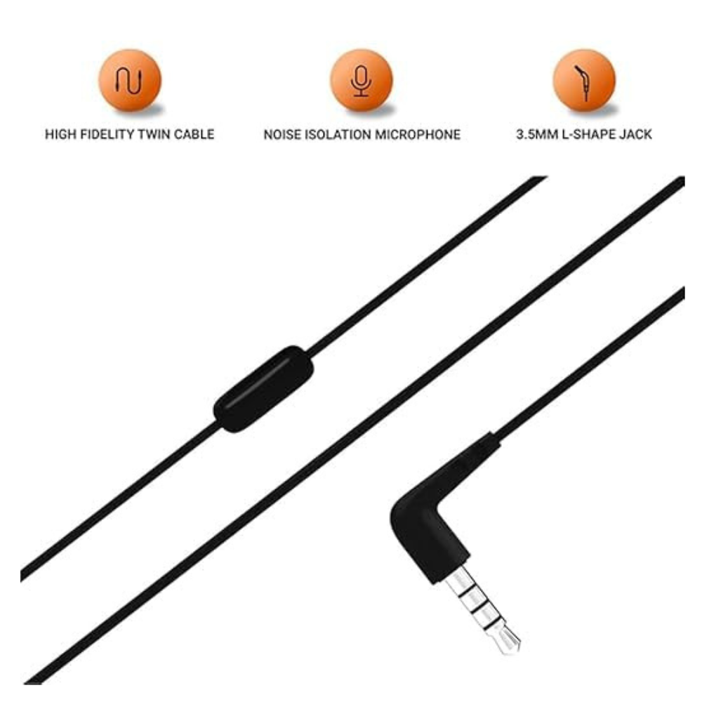 JBL T50HI in-Ear Wired Headphone with Noise Isolation Mic