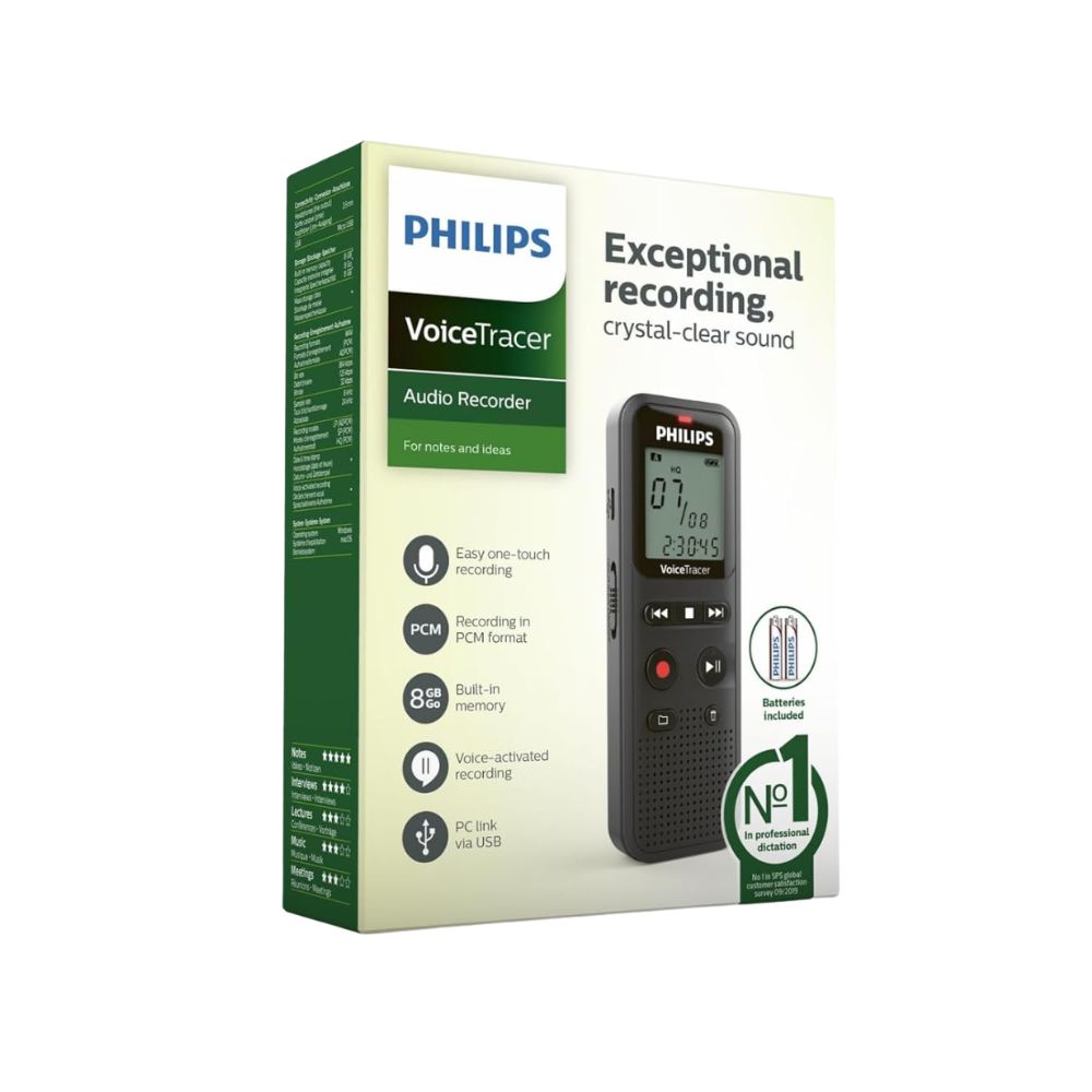 Philips VoiceTracer Audio Recorder DVT1160