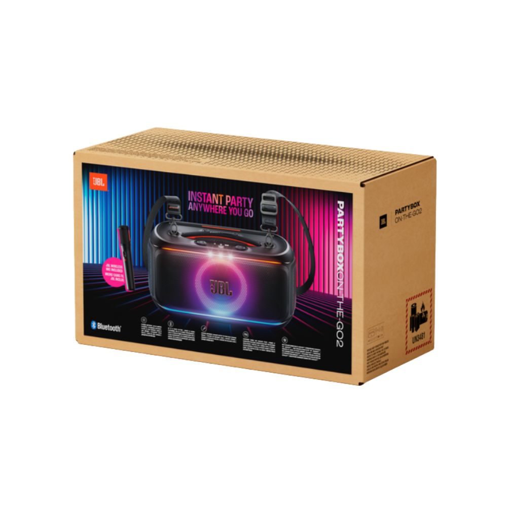 JBL PartyBox On-the-Go 2 with 2 Microphone