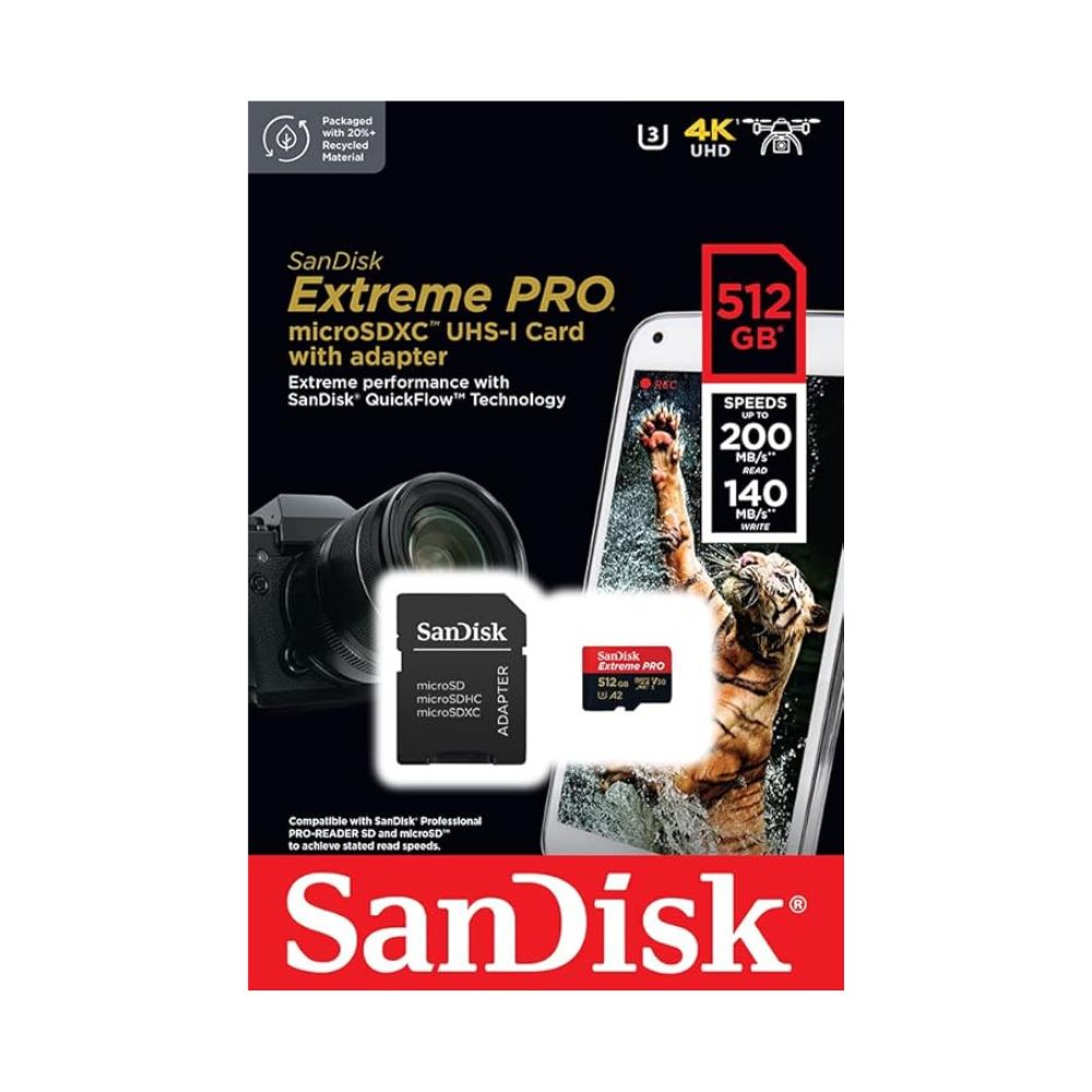 Sandisk Micro SD 512GB Extreme Pro 200MB/s