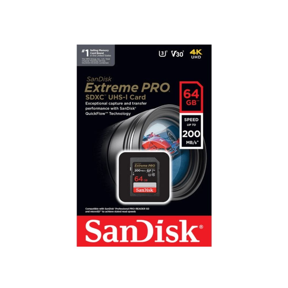 Sandisk SD card 64GB 200MBps V30