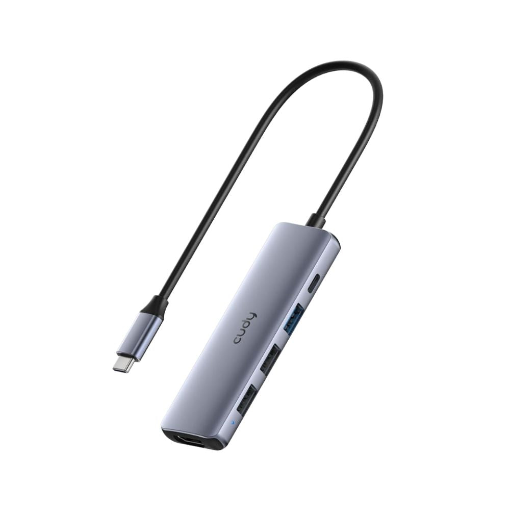 CUDY UH605 5-In-1 USB-C Hub with Gigabit Ethernet Port