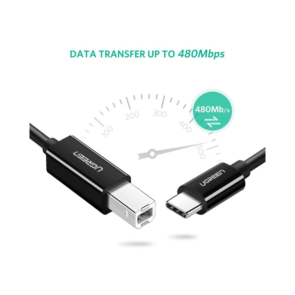 Ugreen 50446 USB-C to USB-B 2.0 Printer cable 2m