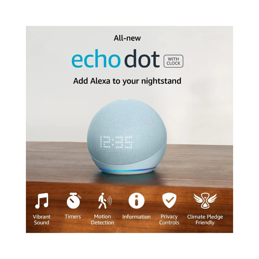 Amazon Echo Dot 5 with CLOCK