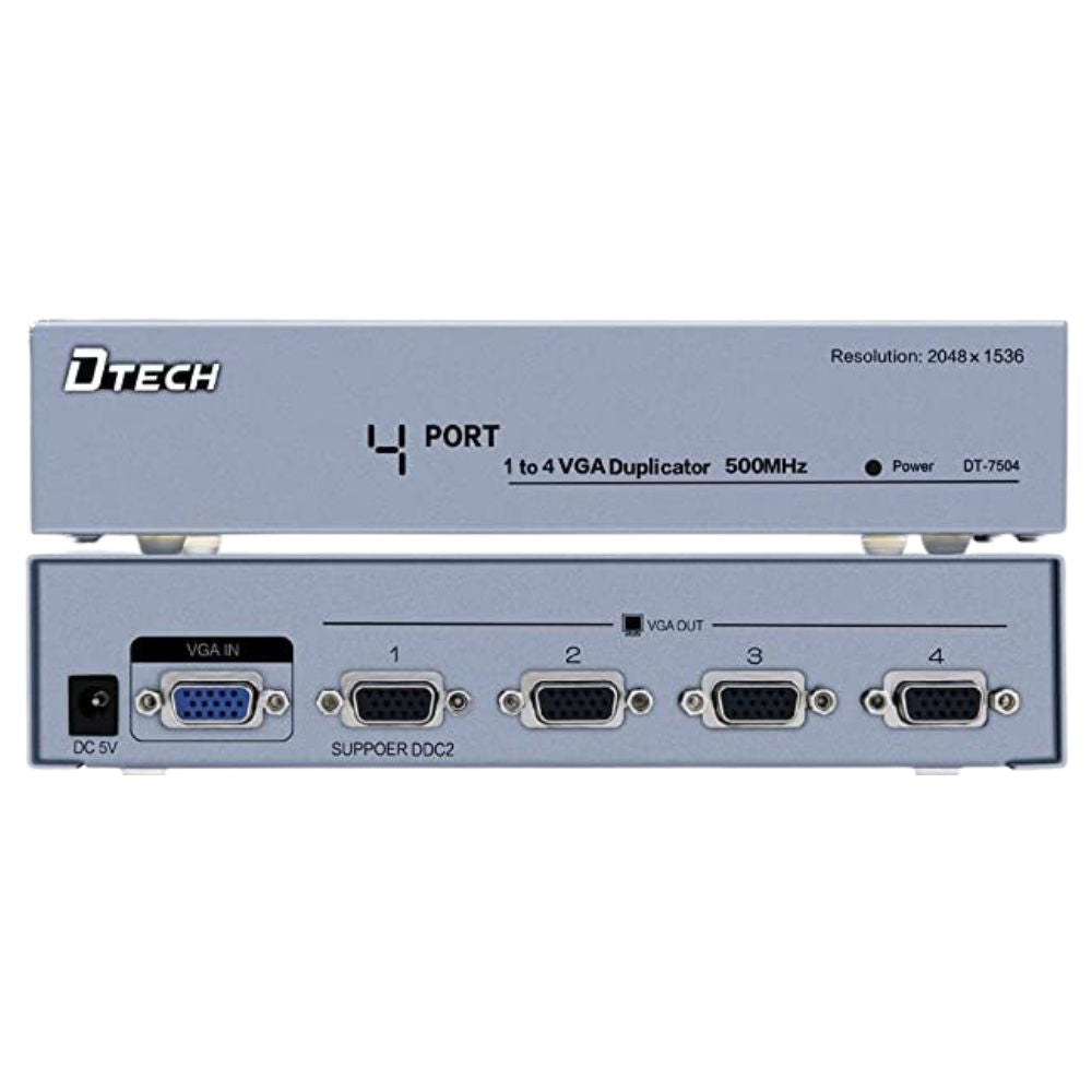 Dtech Splitter VGA 4 Ports 7504 (500MHZ)