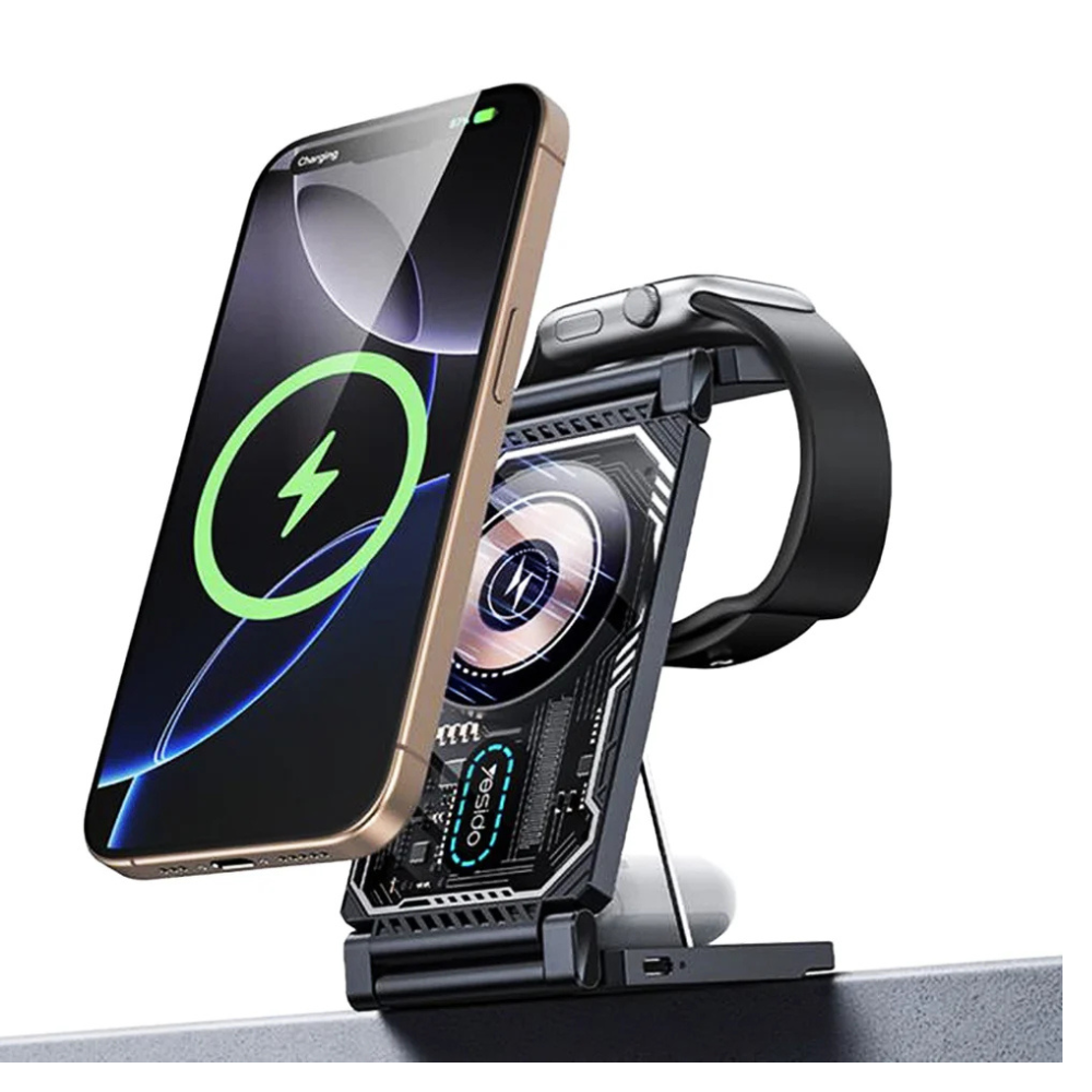 YESIDO 3 in 1 Foldable Wireless Charger DS25