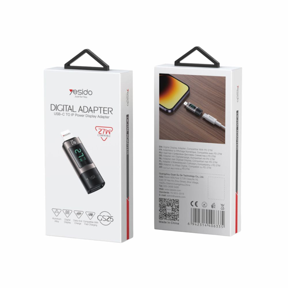 Yesido GS25 USB-C to IP Digital Charging Adapter