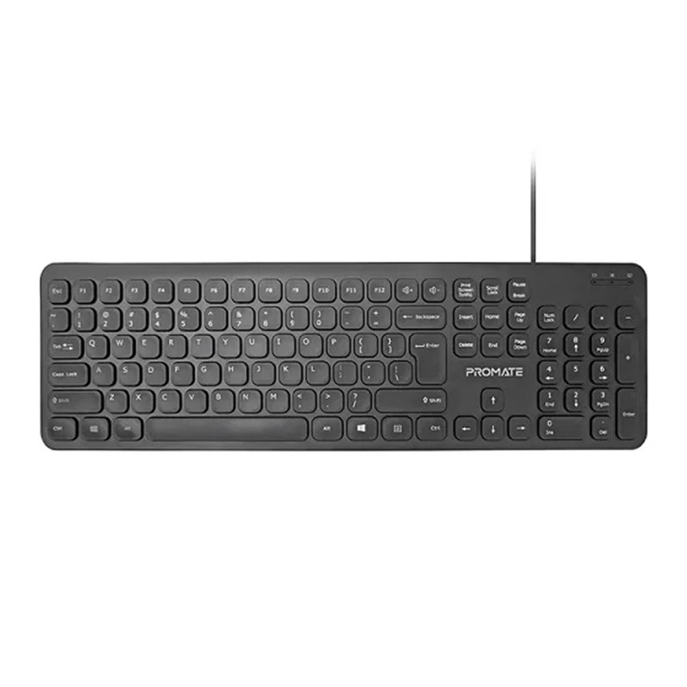 Promate EasyKey-4 Ultra-Slim Quiet Key Wired Keyboard