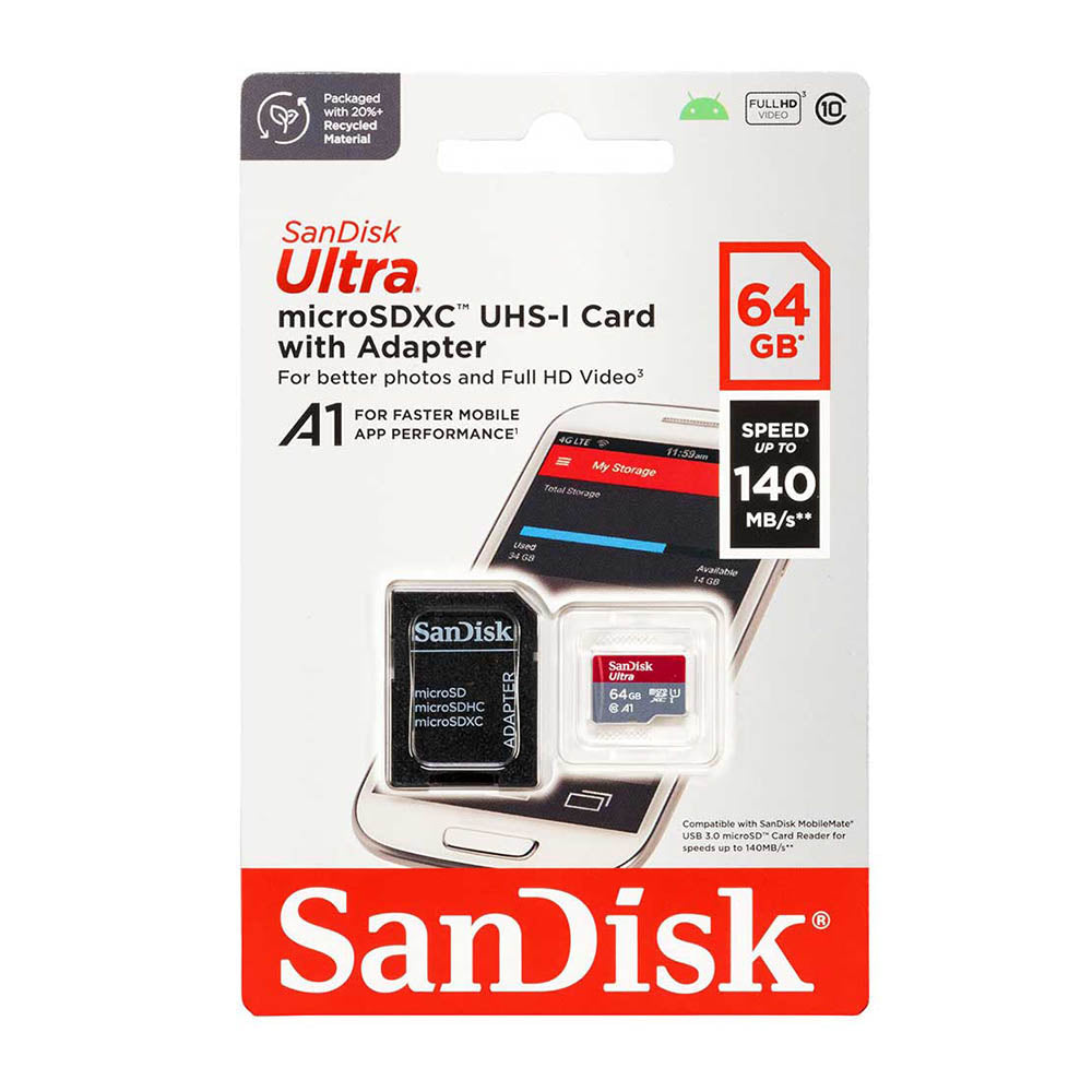 Sandisk Micro SD Card 64GB 140MB/s