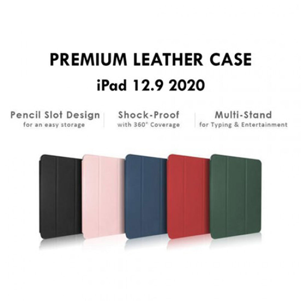 Green Leather Case iPad Pro 12.9'' 2020 (4859955609700)