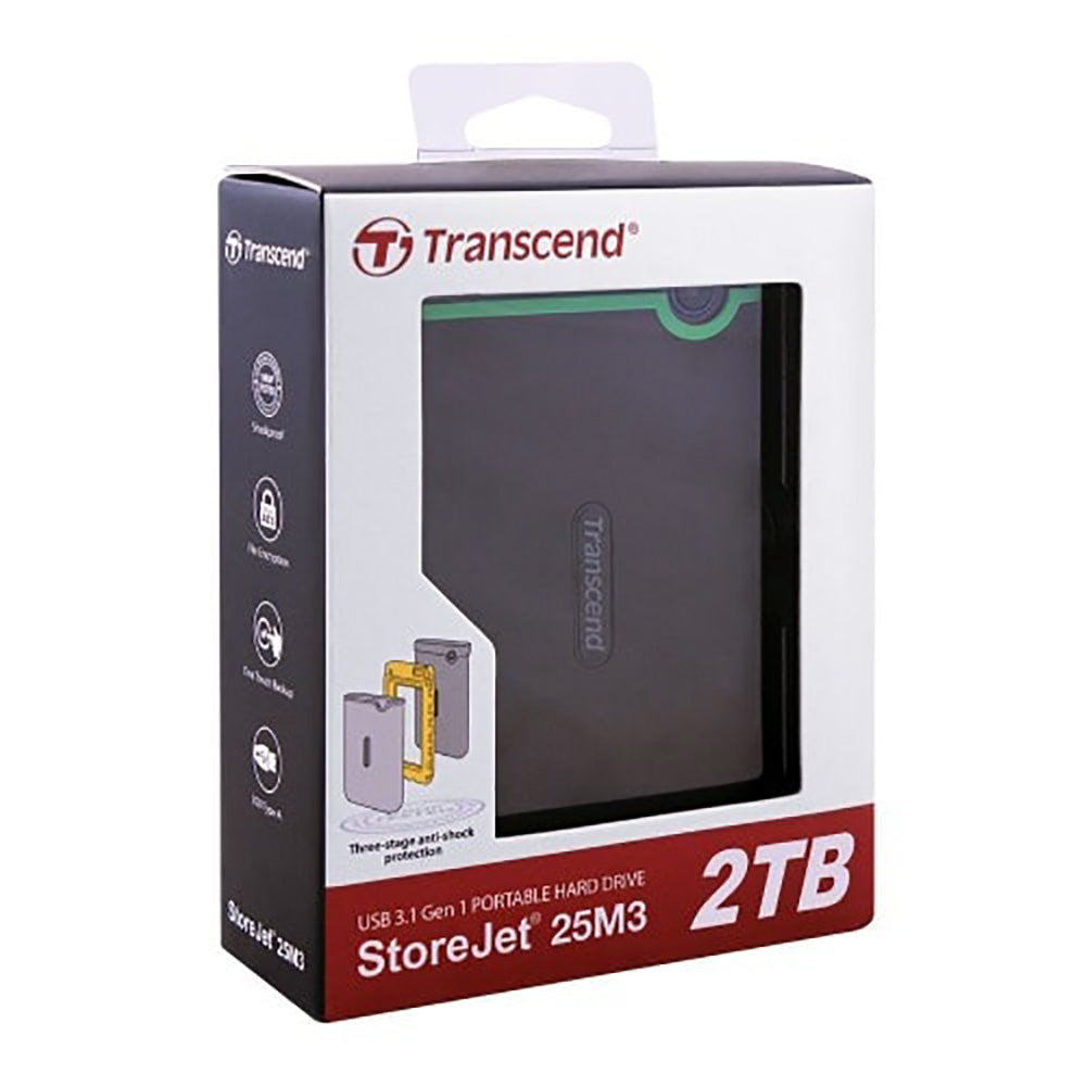 Transcends Storejet 25M3 External Hard Drive 2TB – Starlite