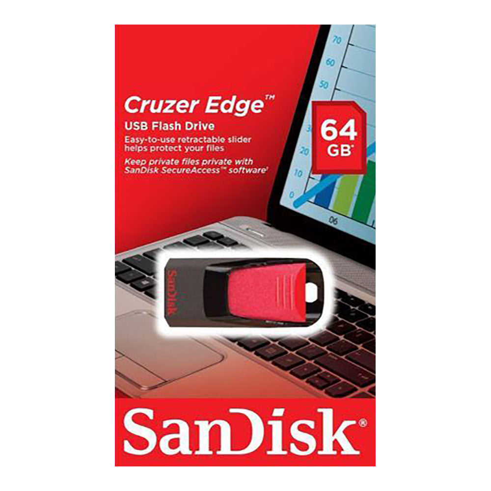 Sandisk Cruzer Edge 2.0 Flashdrive 64GB (4627363790948)