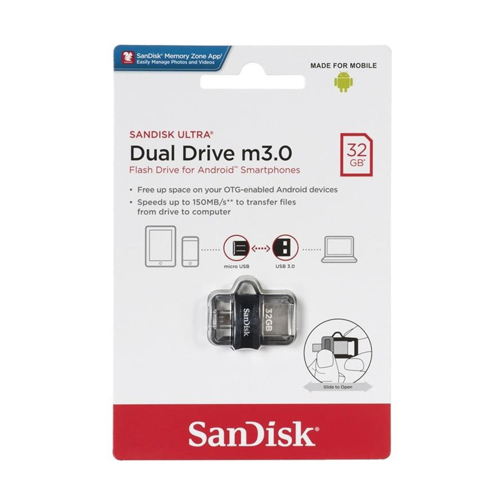Sandisk Dual Drive M3.0 Flashdrive 32GB (4627374309476)