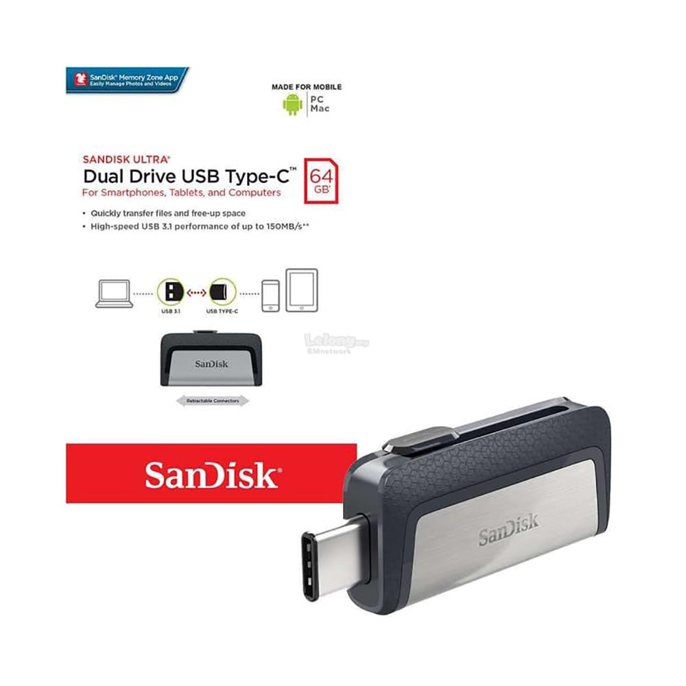 Sandisk Dual Drive USB Type-C 64GB (4627393544292)