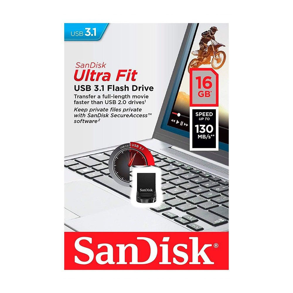 Sandisk Ultra Fit 3.1 Flashdrive 16GB (4627332366436)