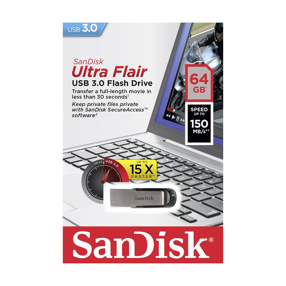 Sandisk Ultra Flair 3.0 Flashdrive 64GB (4627330170980)