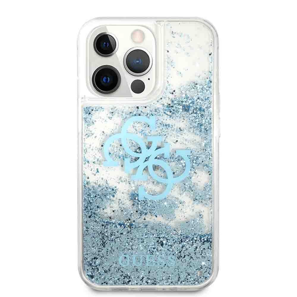 Guess Liquid Glitter Case 4G Electroplated Logo For iPhone 13 Pro (6.1