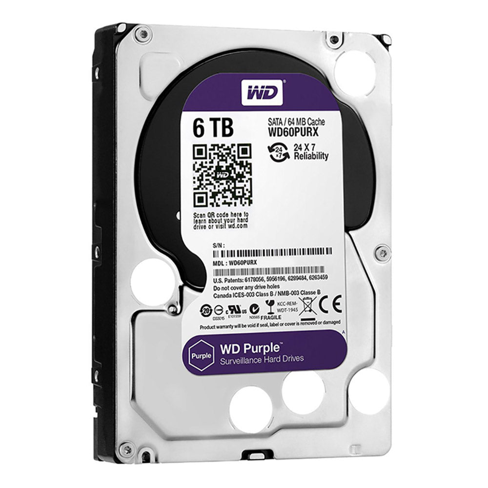 WD Purple Internal Hard Drive 3.5 Inch 6TB (4765655793764)