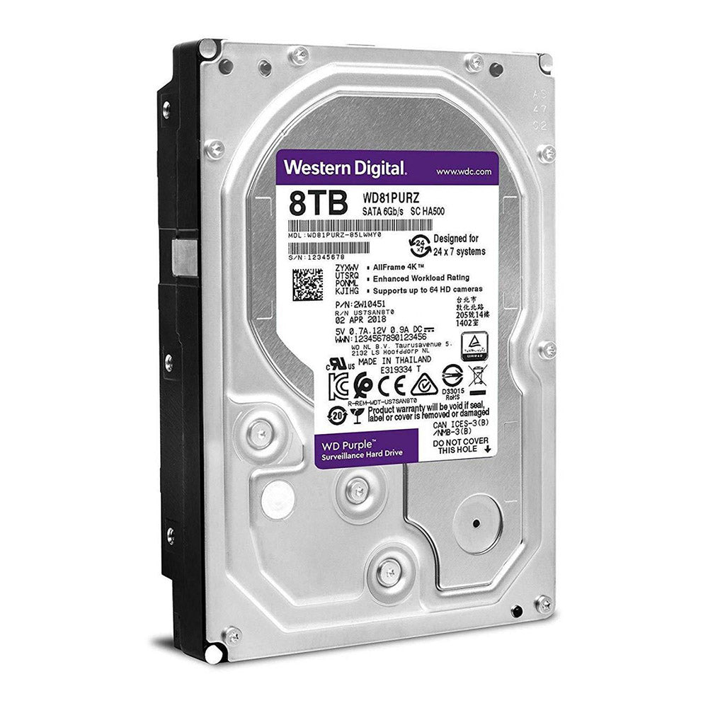WD Purple Internal Hard Drive 3.5 Inch 8TB (4765672800356)