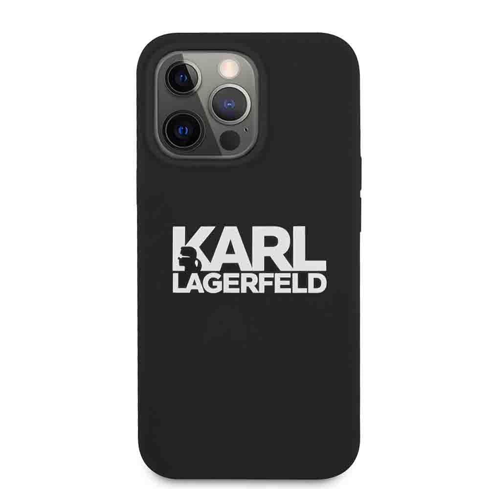 Karl Lagerfeld Liquid Silicone Case Stack Logo For iPhone 13 Pro Max (6.7