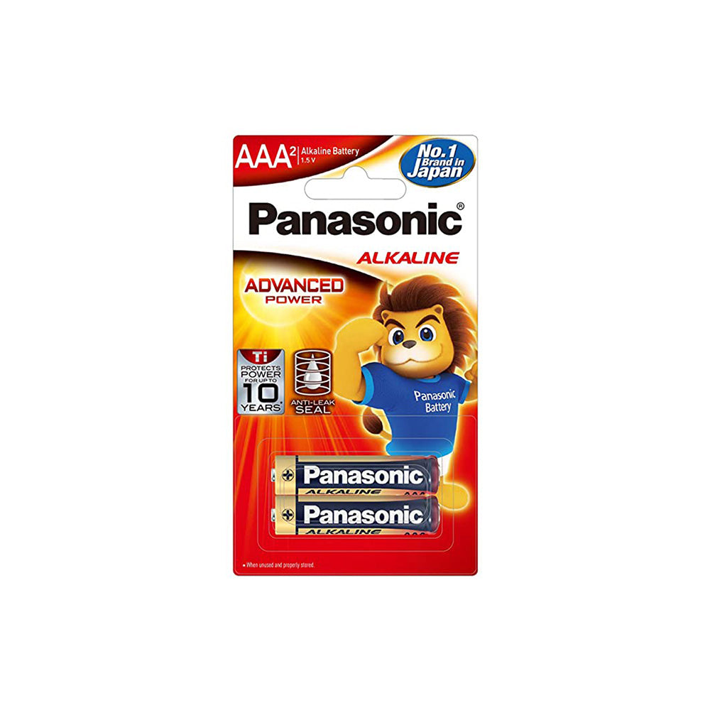 Panasonic Alkaline AAA-Size Battery - Pack of 2- LR03T/2B (4795871690852)
