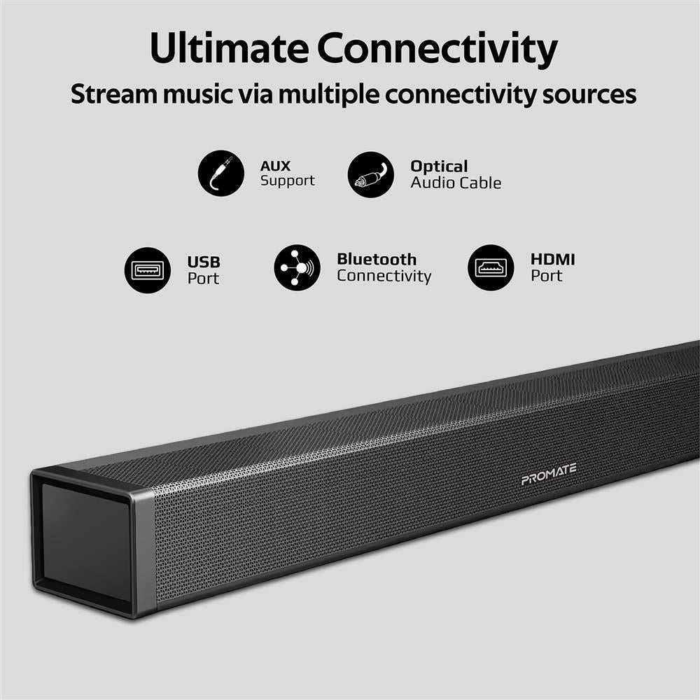 Promate BluesBar-20 Wireless Stereo SoundBar (4849196662884)