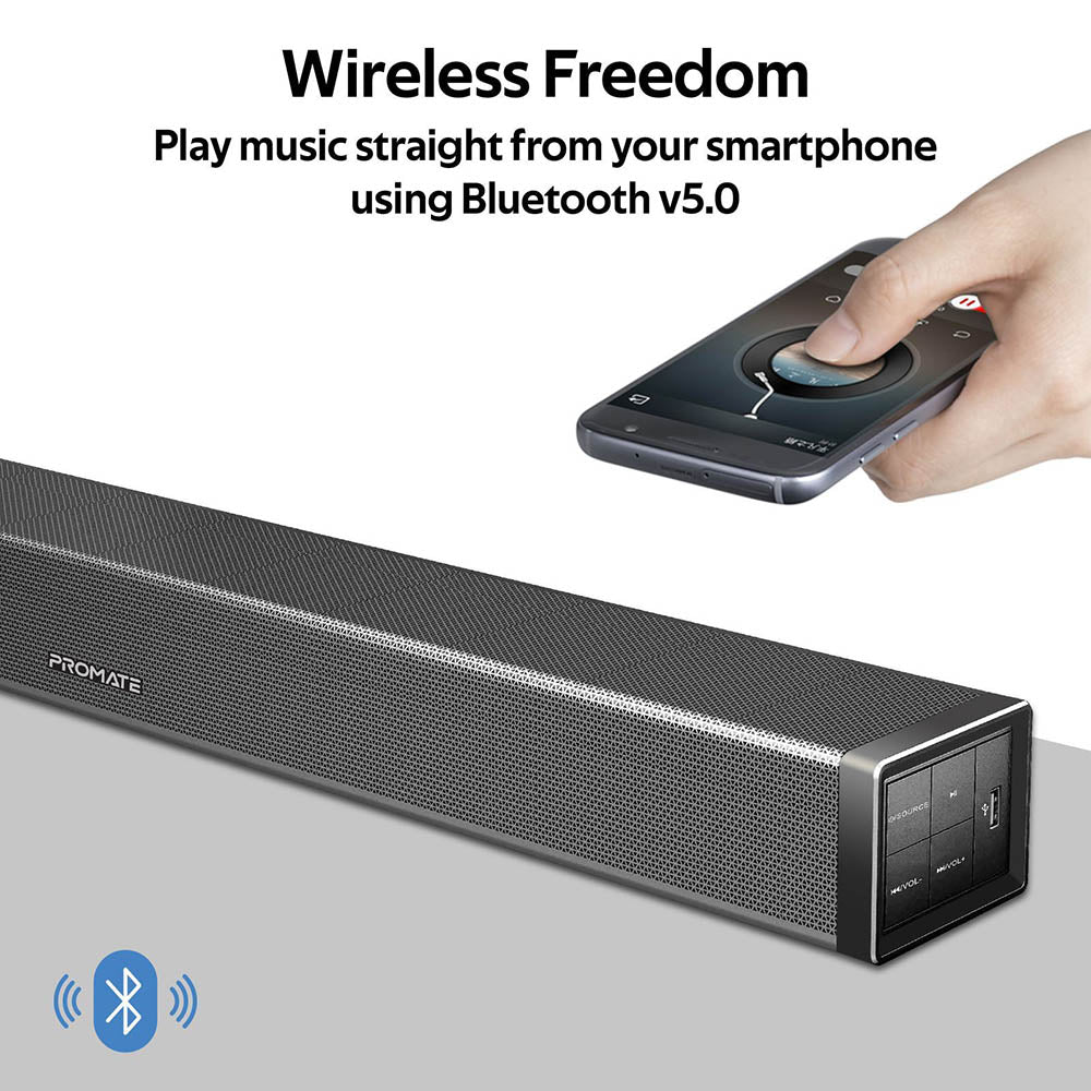 Promate BluesBar-60 Wireless Stereo SoundBar (4849206034532)
