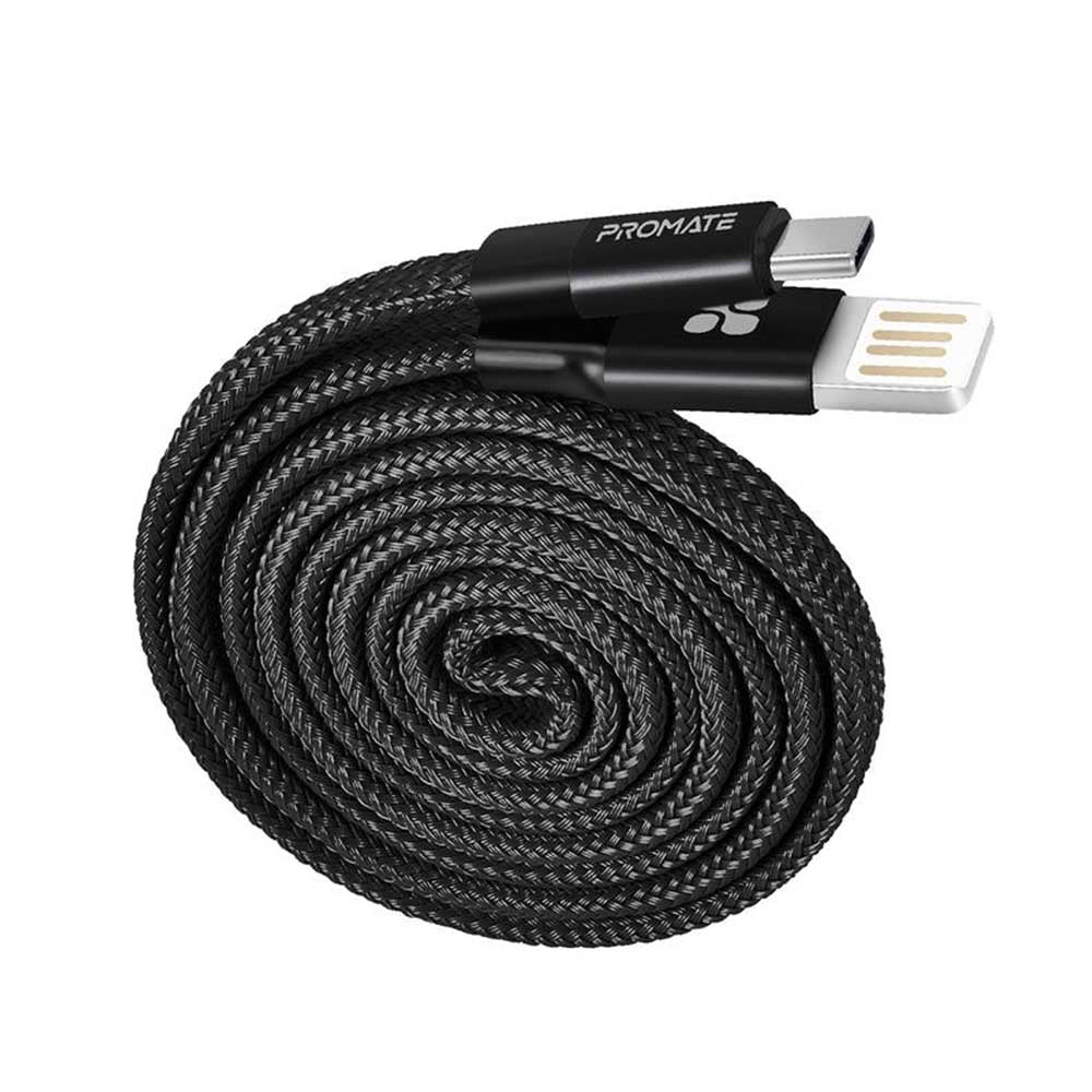 Promate Coiline-C USB-C to USB-A Braided Cable
