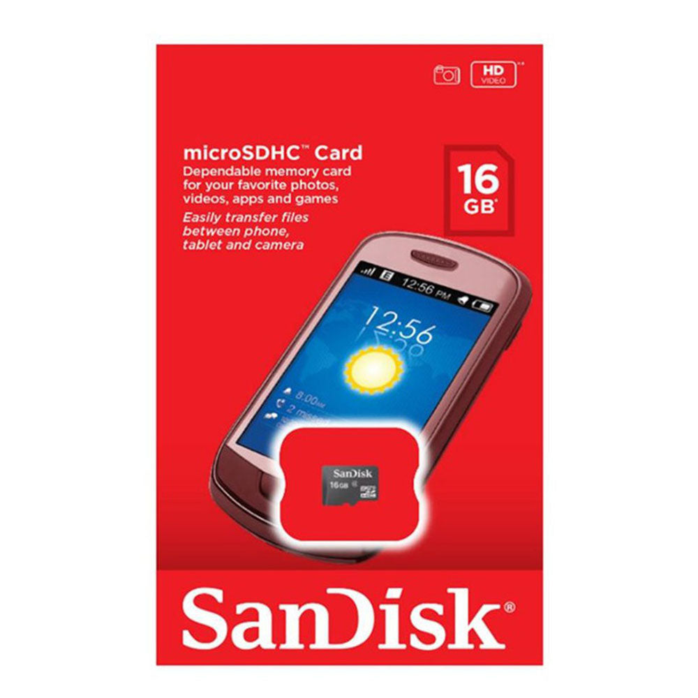 Sandisk 16GB microSD High Capacity (microSDHC)-Class 4 (4625671094372)