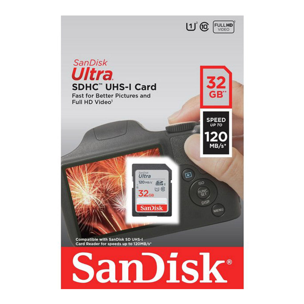 Sandisk SD Card 32GB 120MB/S Class 10