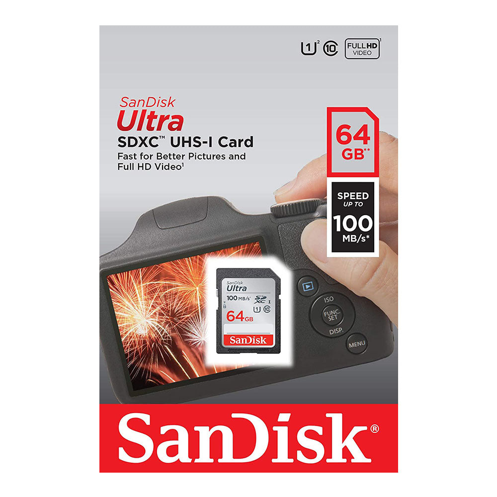 Sandisk SD Card 64GB 100MB/S (4839237386340)