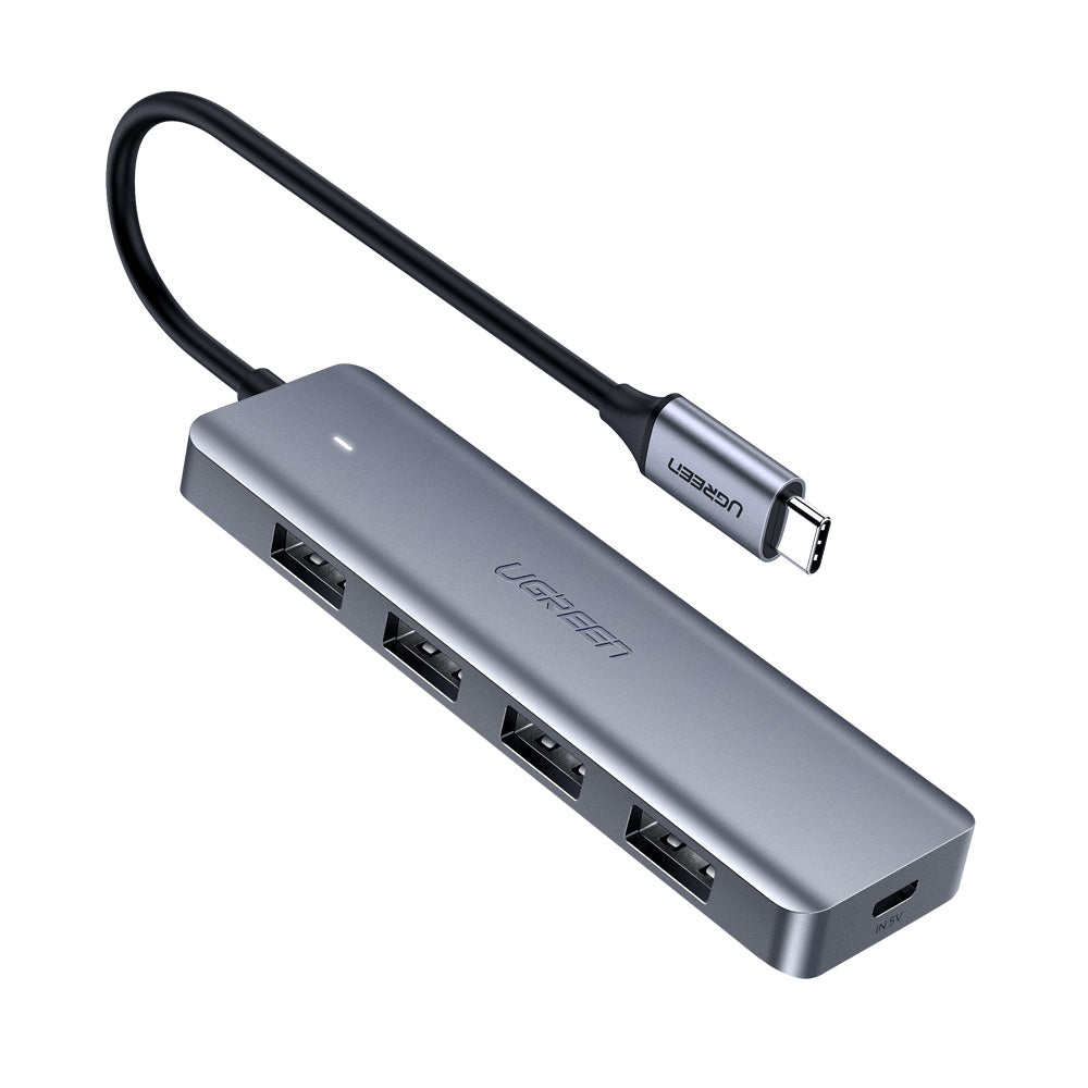 UGreen 4 port USB-C Hub with Micro USB power supply - 70336