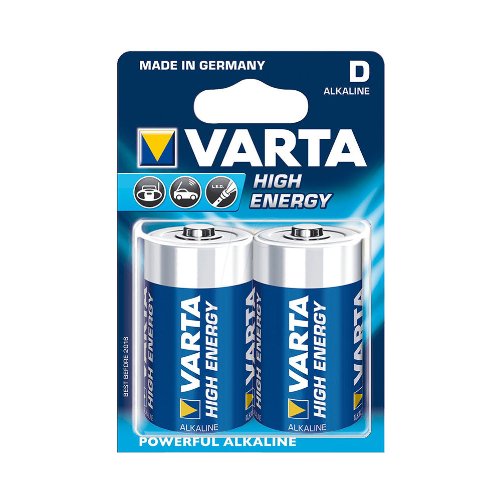Varta Battery D-Size Alkaline Pack of 2 (4856283725924)