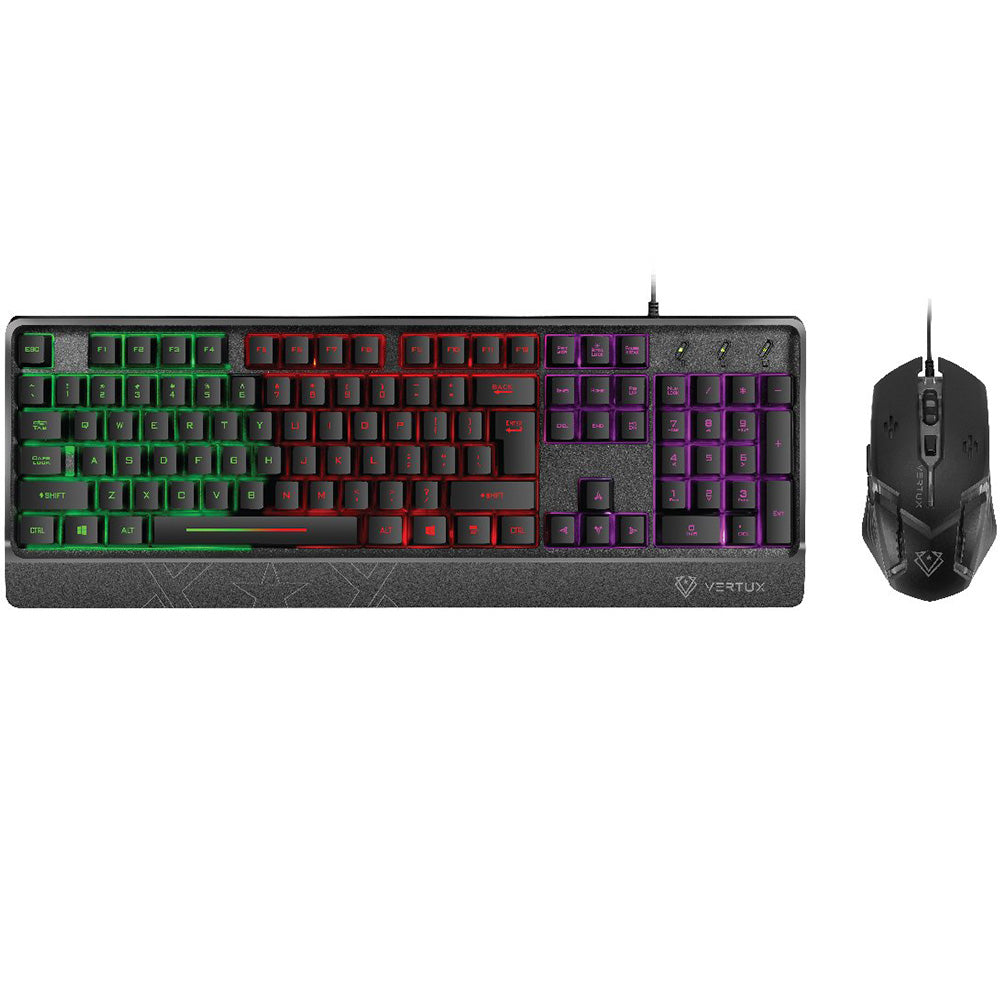 Vertux Orion - Backlit Ergonomic Wired Gaming Keyboard & Mouse (4847333245028)