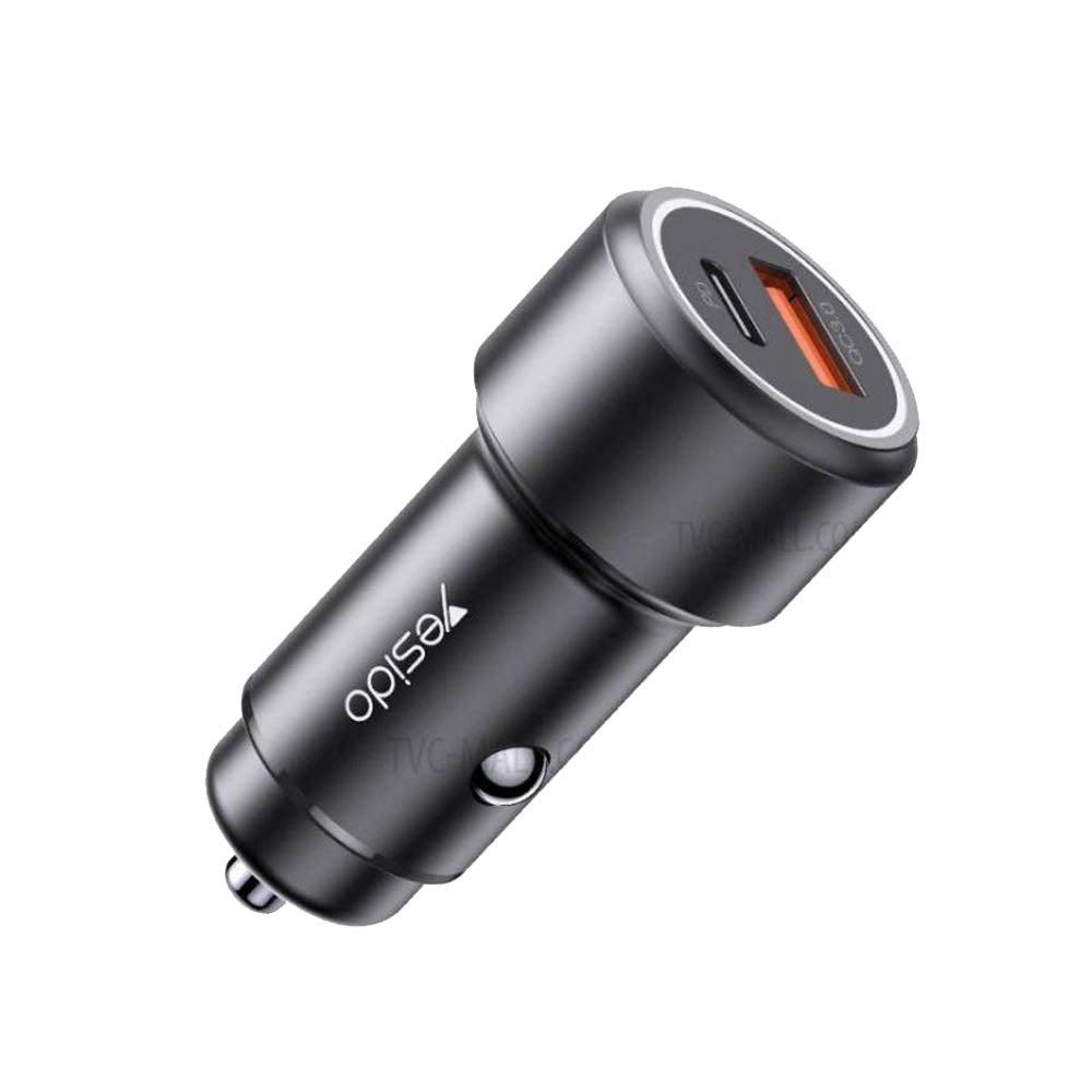 Yesido 42W USB + Type-C Dual Ports Fast Charging Car Charger  Y42